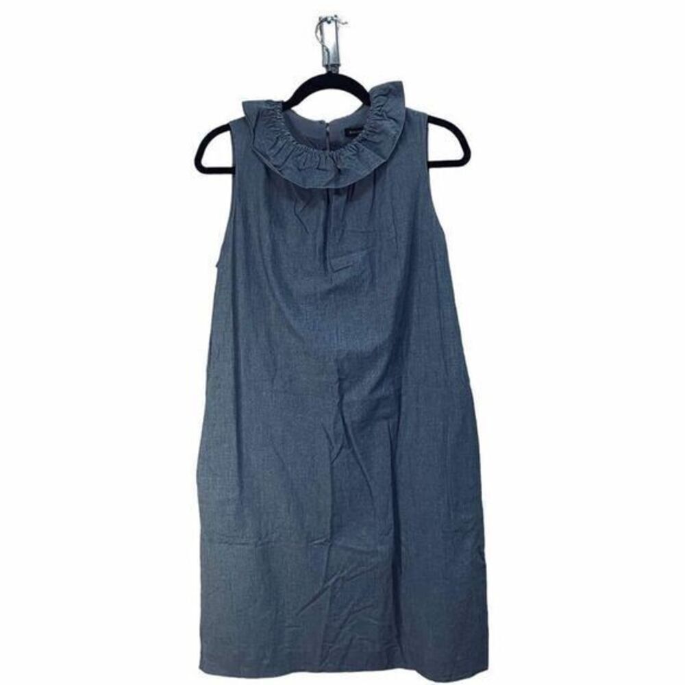 Banana Republic Sleeveless Ruffle Collar Side Pocket Sheath Size 6